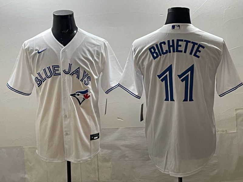 Men 2025 Toronto Blue Jays #11 Bichette White Game Nike MLB Jersey style 01->toronto blue jays->MLB Jersey